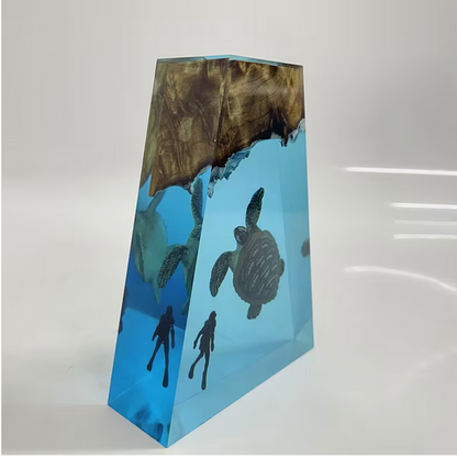 Large Turtle Resin Lamp